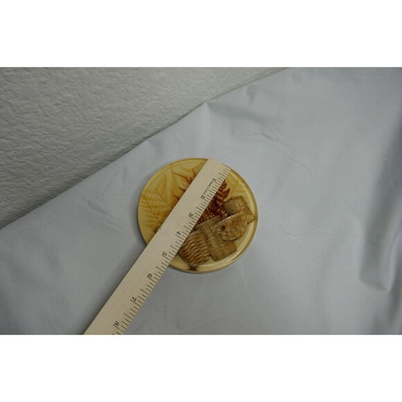 Vintage 60s Lucite Deviled Egg Plate Tray Trivet Set Holds 10 Mid Century Rustic - Picture 7 of 8